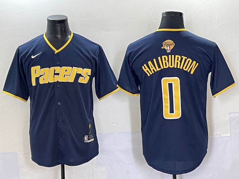 Men 2025 Indiana Pacers #0 Haliburton Blue Joint Name NBA Jersey style 24->indiana pacers->NBA Jersey
